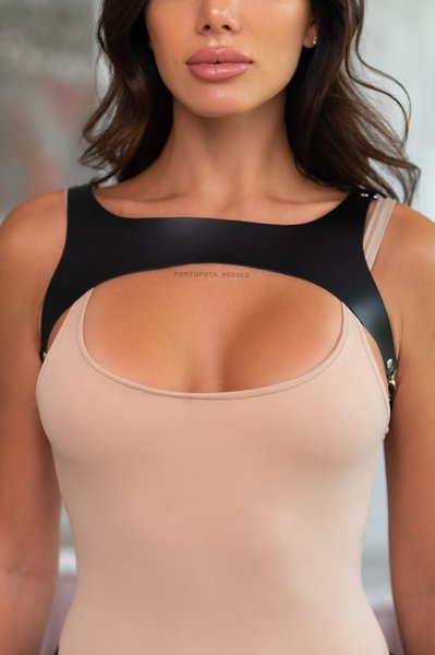 Портупея черная широкая женская на грудь 54 - Кожзам, нужна помощь 540 фото