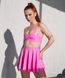 Спокусливий латексний комплект одежі рожевого кольору 2123, XS 2123 фото 3