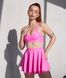 Спокусливий латексний комплект одежі рожевого кольору 2123, XS 2123 фото 1
