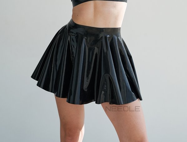 Соблазнительная латексная юбка черного цвета 6001, XS 6001 фото