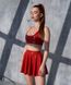 Соблазнительный латексный комплект одежды красного цвета 2127, XS 2127 фото 9